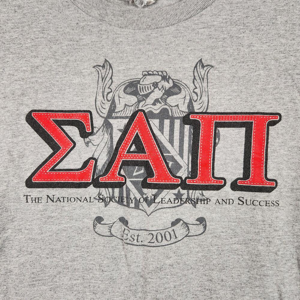 National Society Leadership Success Alstyle Shirt Mens Medium Gray Greek College